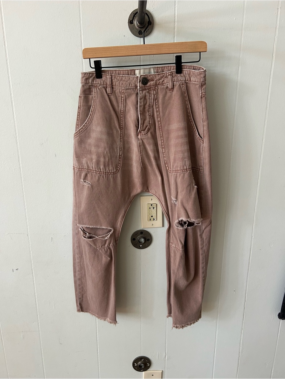 One Teaspoon Washed Mauve Distressed Pants